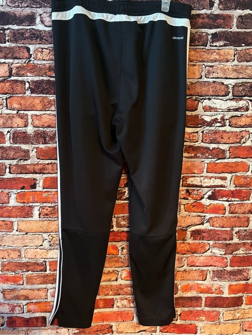 adidas Men’s Black Track Suit Jacket and Joggers with 3 White Stripes Size Large